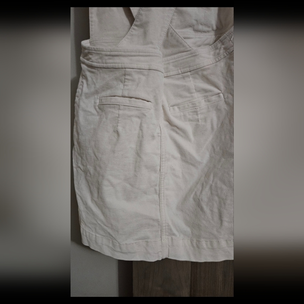 FREE PEOPLE Old School Love Corduroy Pinafore Dress In Cream. Size 2 - Picture 5 of 14